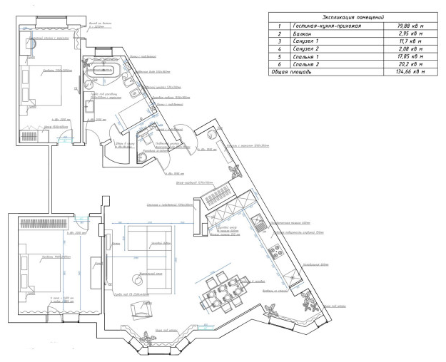 Планировка квартиры. Источник: Houzz.