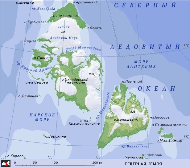 Где находится остров северный