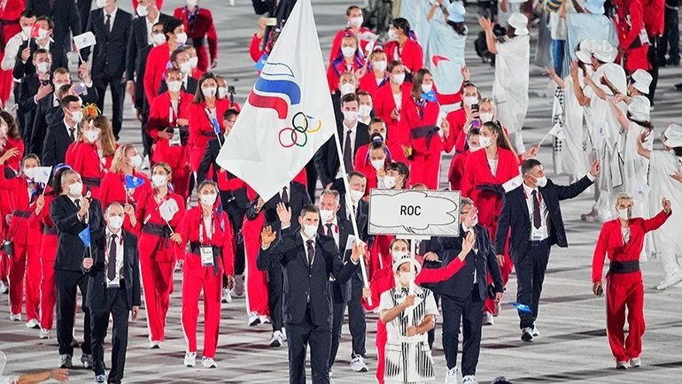    Сборная ОКР на Олимпиаде-2020 в Токио летом 2021 года.