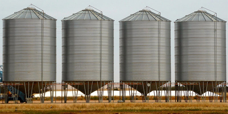 Металлические силосы для зерна с конусным дном