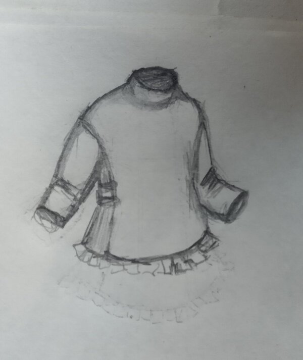 Эскиз свитера   Что придумала - то связала