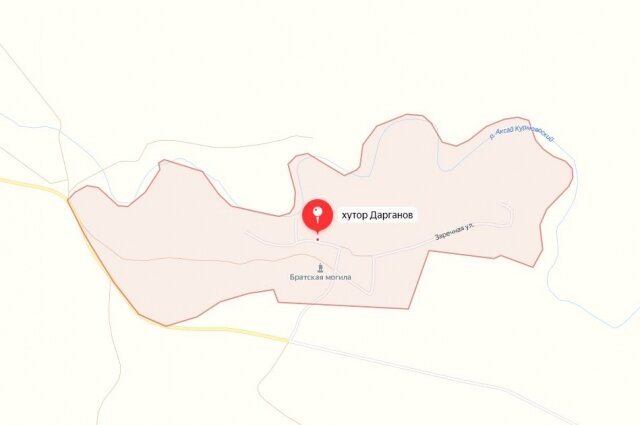    Подросток вышел из дома в хуторе Дарганов и не вернулся. Фото: Яндекс карты