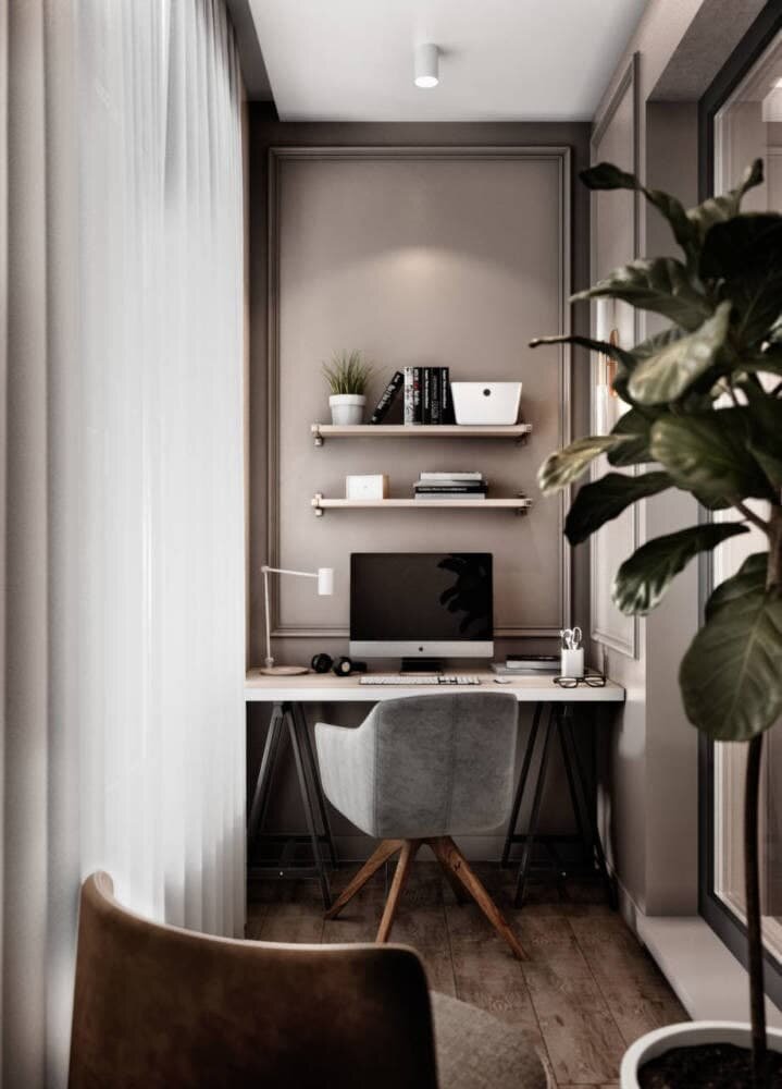 Стильный интерьер квартиры 70 кв.м. в теплых природных оттенках с этническими мотивами