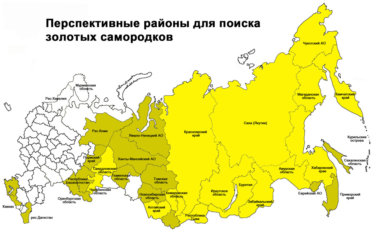 Золотоносные реки россии карта