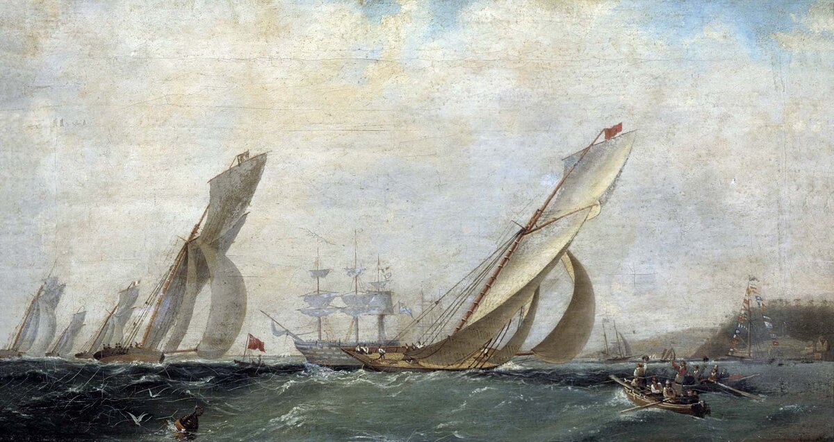 Иван Айвазовский. "Фрегат под парусом", 1837.