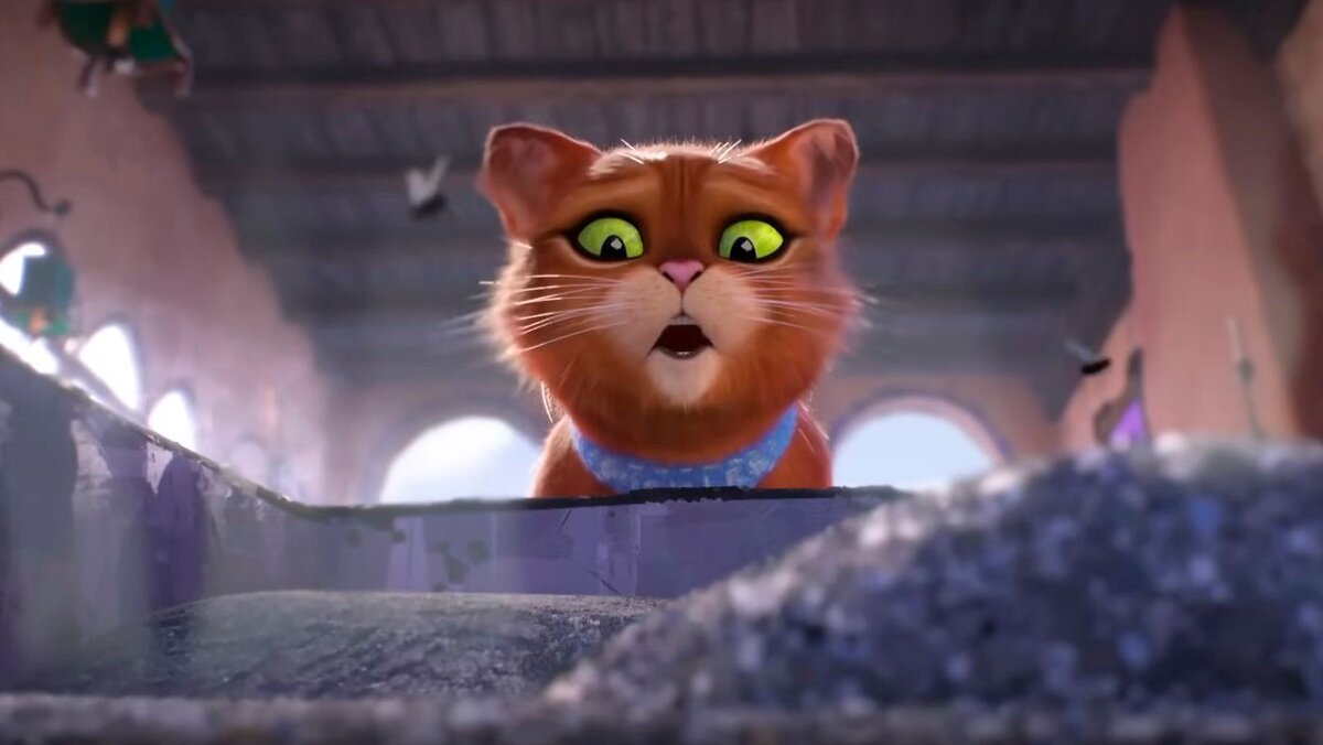        кадр из мультфильма "Кот в сапогах 2: Последнее желание"