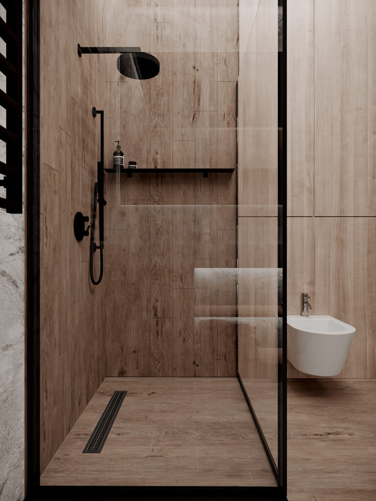 Стильно и элегантно. Гармония теплых и холодных оттенков в просторной минималистичной студии