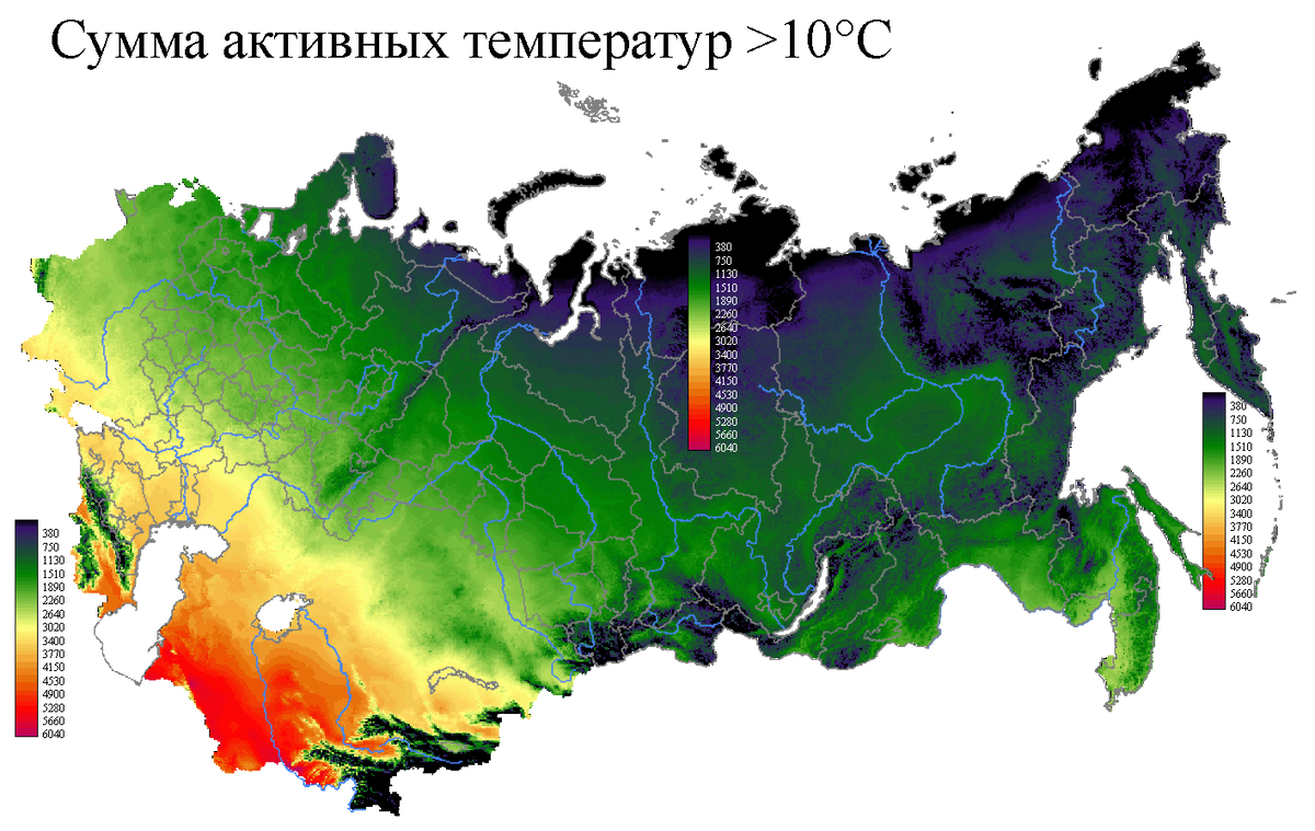 Температура в россии растет. Карта суммы активных температур России. Сумма активныных температур. Сумма активных температур.