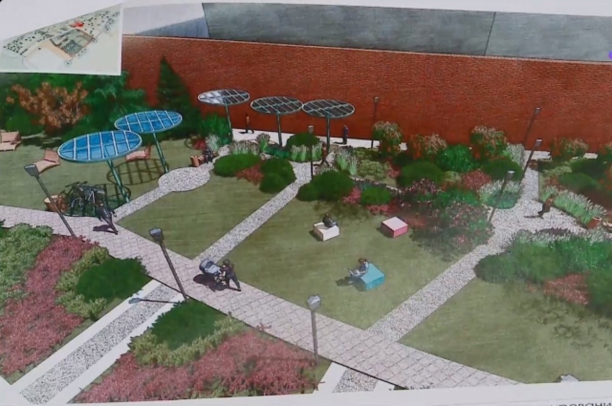    В центре Тюмени на месте парковки появится уютный сквер