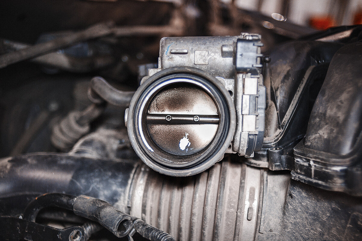 Дроссельная заслонка Додж Джорни 3.6 до чистки