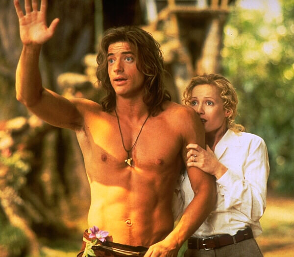    Брендан Фрейзер и Лесли Манн в фильме «Джордж из джунглей»КиноПоиск