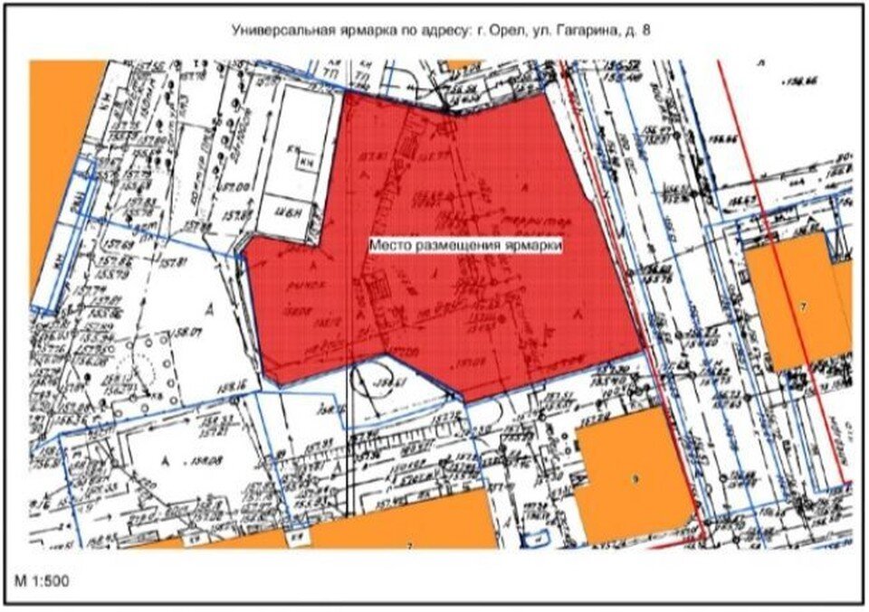     Фото: схема размещения ярмарки на улице Гагарина в Орле