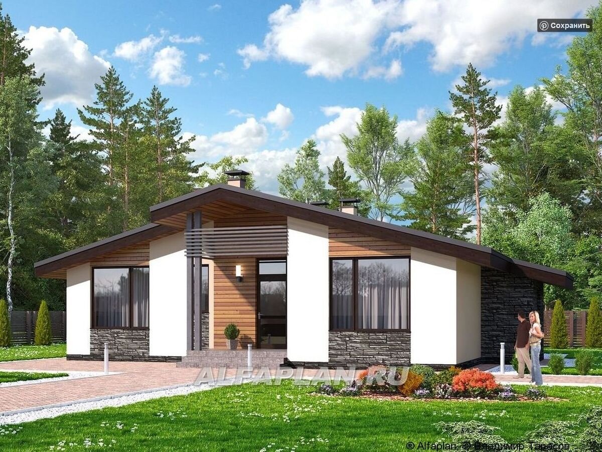 Проект одноэтажного дома 1015А «Дельта», © Владимир Тарасов