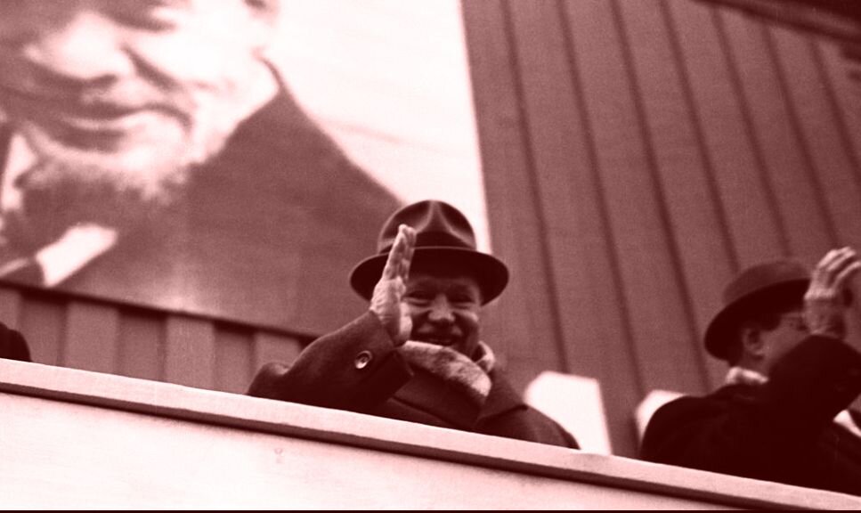 Антанас Снечкус 7 ноября 1970 года в Вильнюсе. Фото: Википедия
