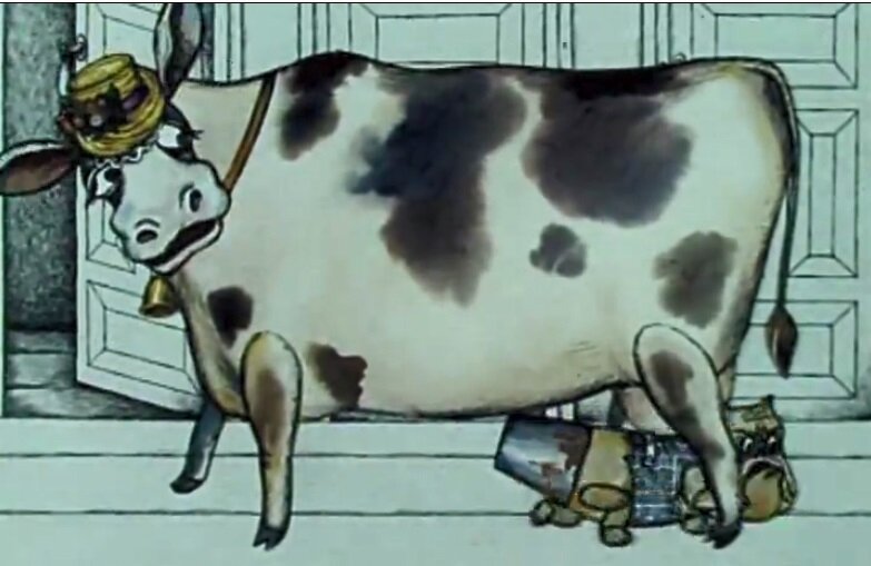 кадр из мультфильма "Дом, который построил Джек", Союзмультфильм, 1976. Режиссёр и сценарист Андрей Хржановский, композитор Владимир Мартынов, стихи читает Игорь Ильинский