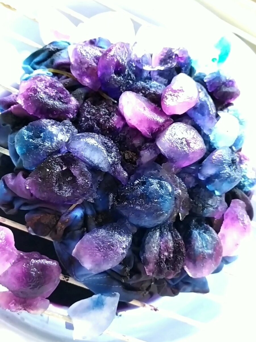 Окрашивание в технике ice tie-dye