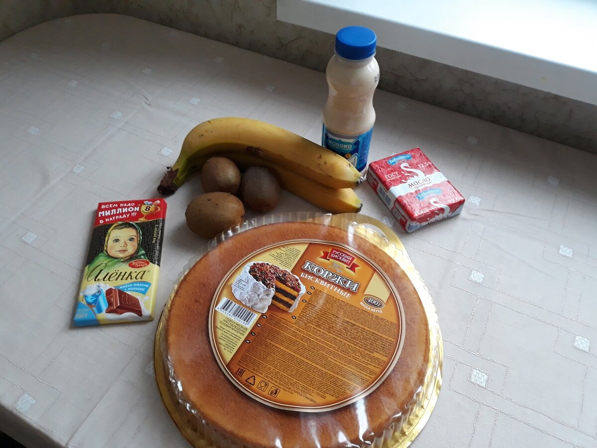 Торт из коржей купленных для ребёнка