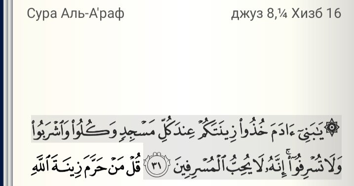 Св.Коран, 7:31