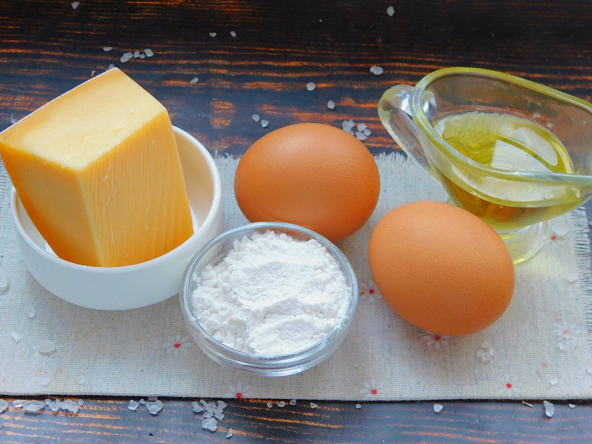 ингредиенты для приготовления сырных шариков 