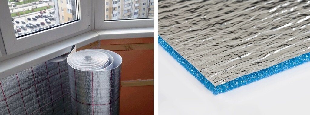 Паро- и гидроизоляция балкона пенофолом