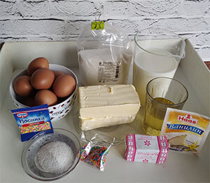 Продукты для выпечки куличей