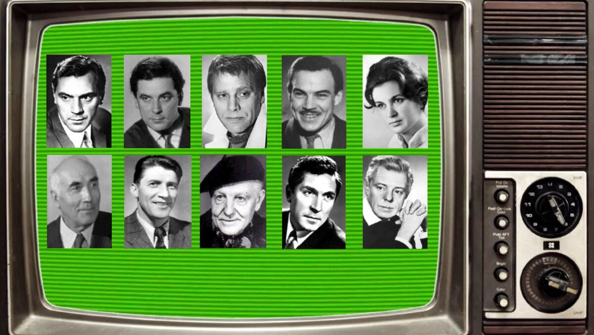 Виктор Коршунов, Феликс Яворский, Алексей Эйбоженко, Михаил Глузский, Изольда Извицкая, Алексей Алексеев, Николай Крючков, Николай Крюков, Олег Мокшанцев, Глеб Стриженов. Фото из открытых источников.