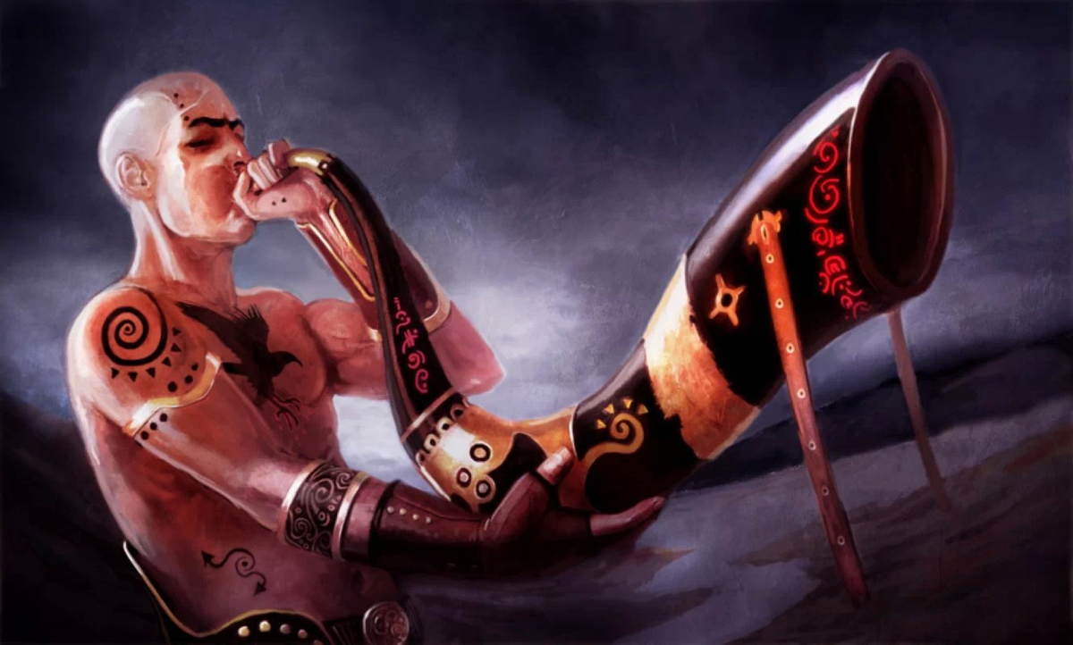 Рог "Укротитель драконов" (арт Yoann Boissonnet, арт www.7kingdoms.ru).