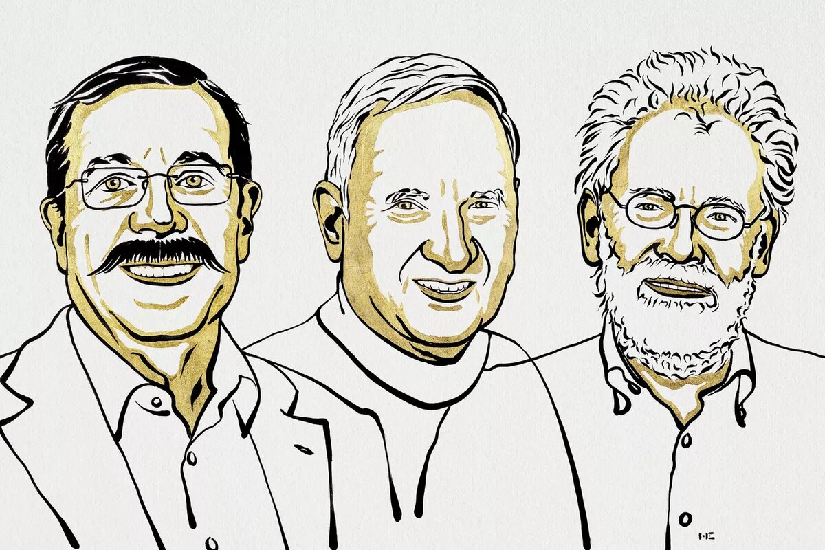 Лауреаты Нобелевской премии по физике 2022 года Алан Аспе (Франция), Джон Клаузер (США) и Антон Цайлингер (Австрия) © Photo : Nobel Prize / Niklas Elmehed