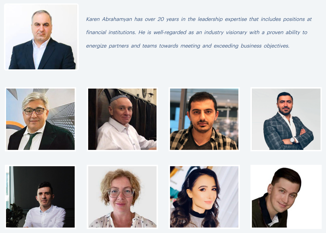 Скриншот страницы команды проекта Privateum Initiative.