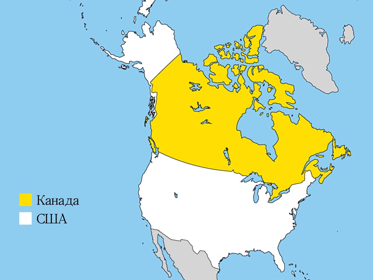 Страна сша канада. Канада географическое положение карта. Расположение Канады на карте. Граница США И Канады на карте. Канада на политической карте Северной Америки.