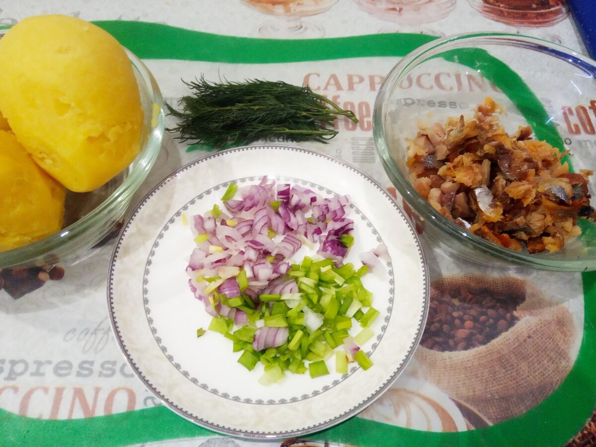 Ингредиенты для приготовления картофельного салата