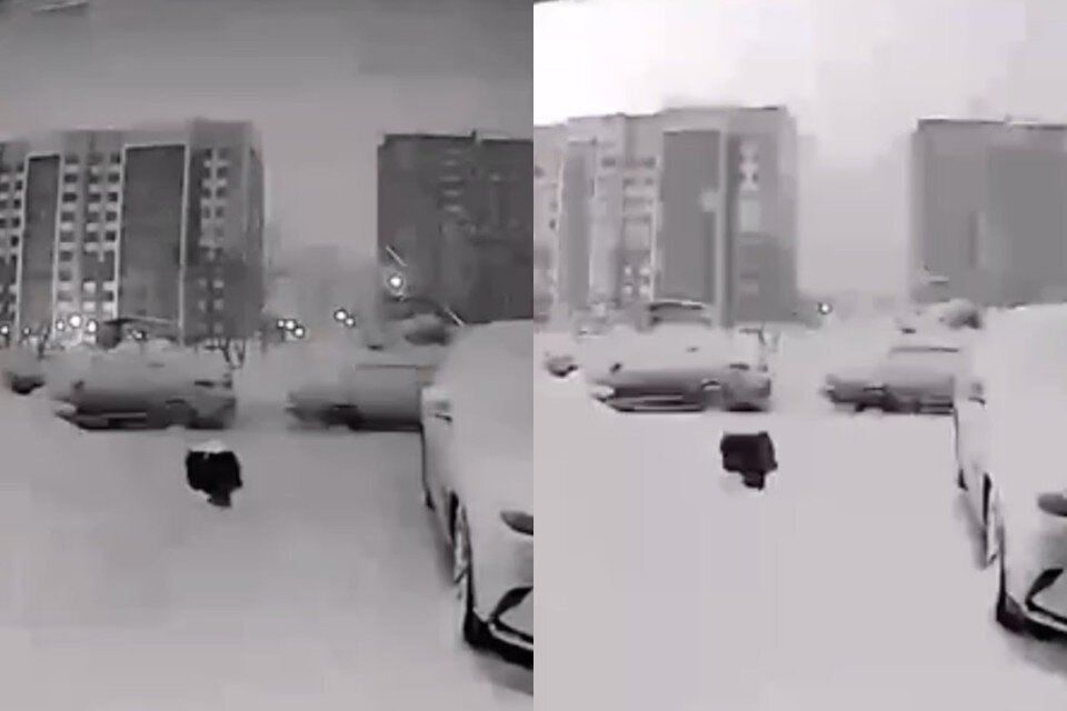     Яркая вспышка осветила небо на несколько секунд. Фото: кадры из видео «АСТ-54 Black»