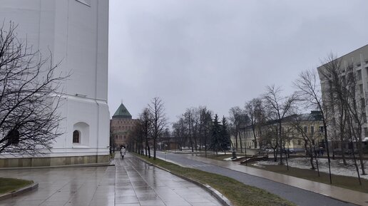 Дождливый день в нижегородском Кремле