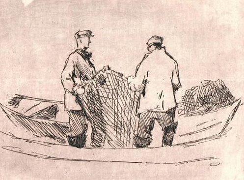 Рыбаки. Художник И.А. Нестеров. Фото: Чистопольский государственный историко-архитектурный и литературный музей-заповедник РТ.