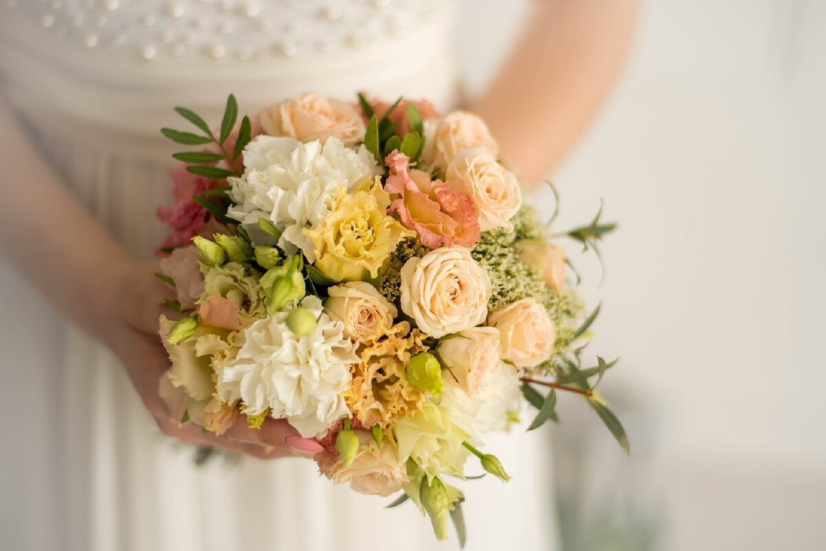 Пример круглого букета от «Четыре сезона»