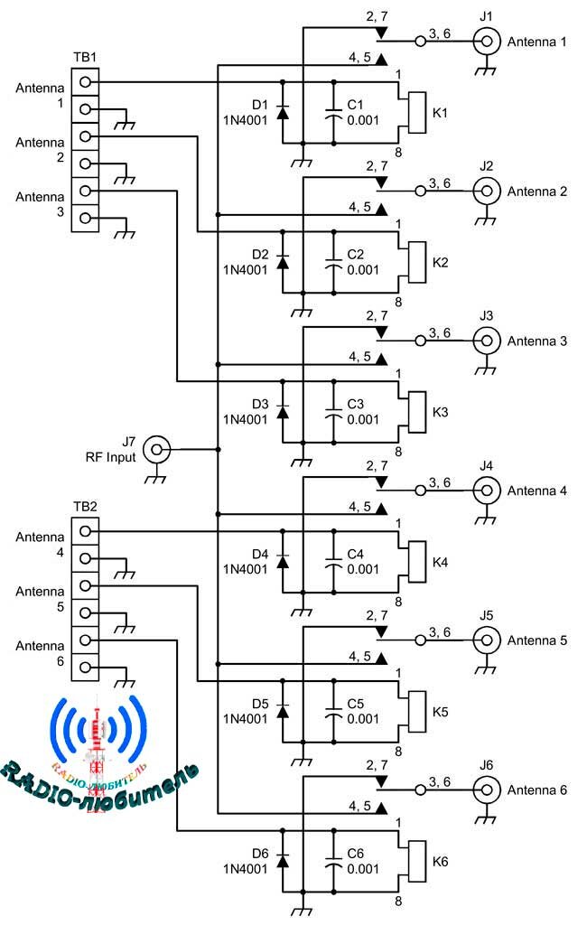 Не сложный антенный коммутатор