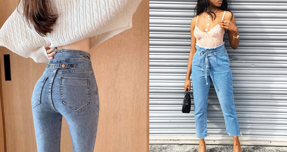 Джинсы с высокой посадкой 2020. Фото из открытых источников