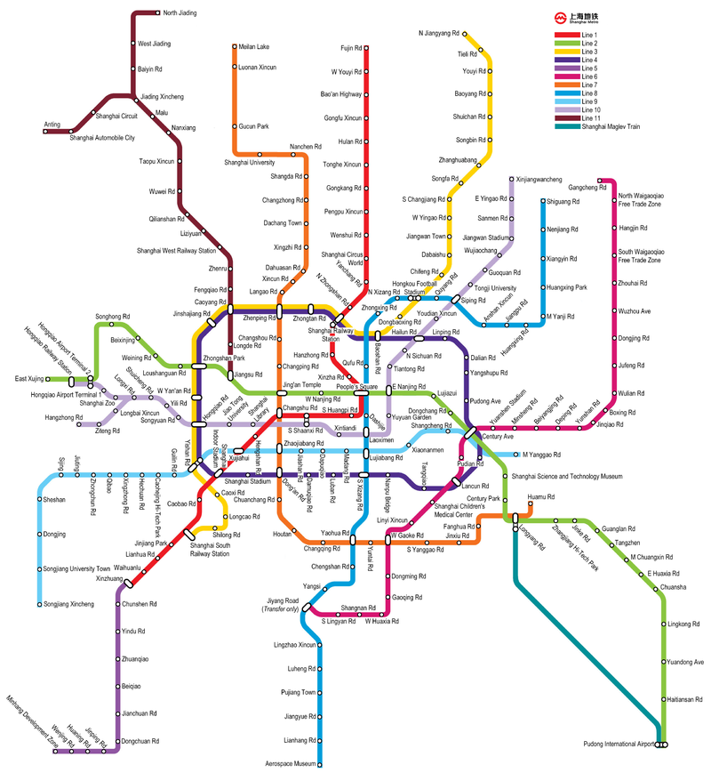 Самый большой метрополитен в мире схема