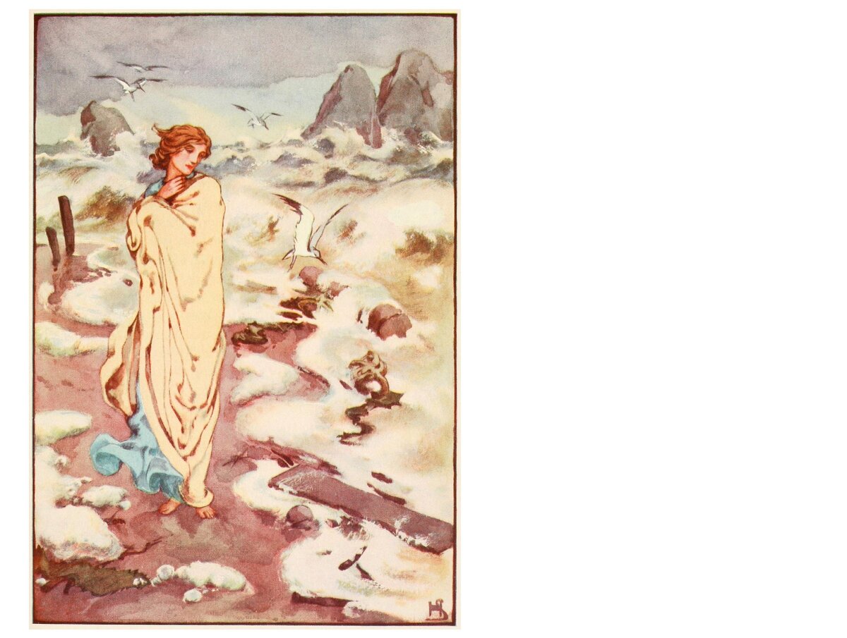 Алкиона и Кеик. Иллюстрация: Helen Stratton 