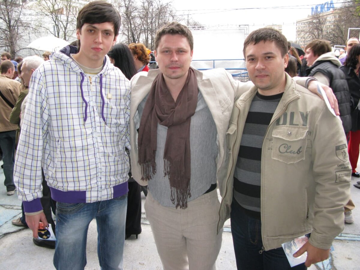 Кирилл Юдин  и Денис Рожков (в центре). Фото из архива Юдина