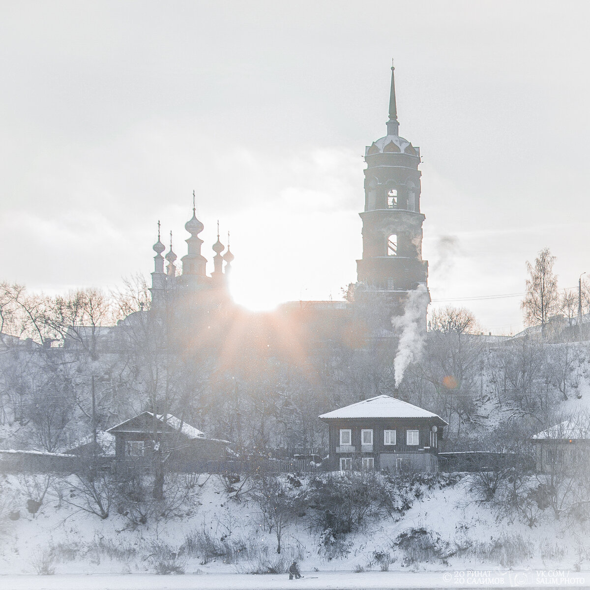 Морозный день в городе Кунгур (Пермский край)