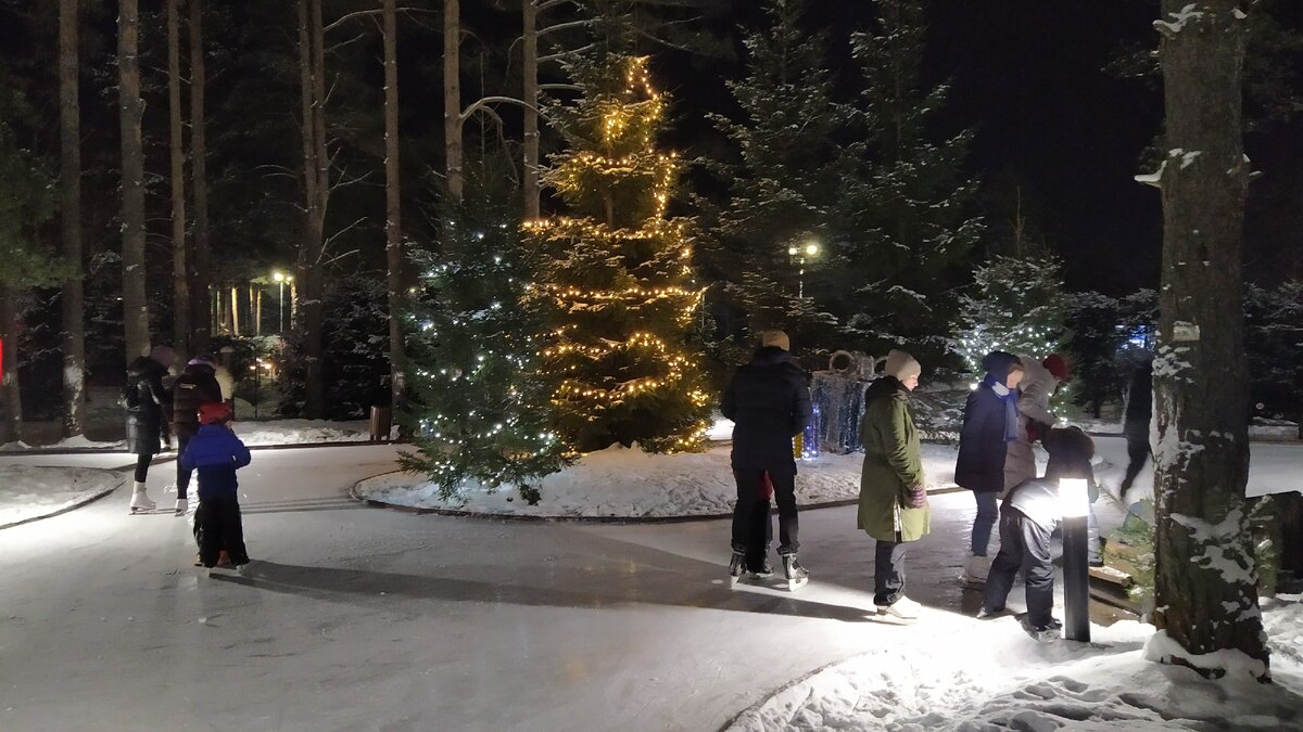 Есть каток в охта парке
