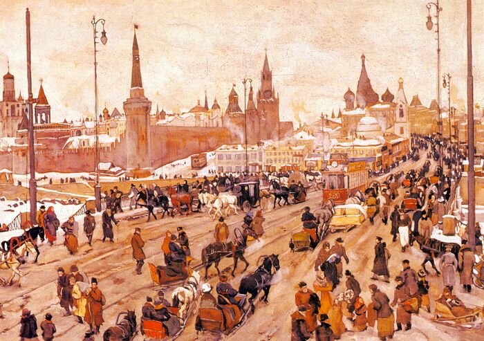 К юон. Юон «Москворецкий мост. Старая Москва» (1911). Юон Москворецкий мост 1911. Москворецкий мост зима Юон.