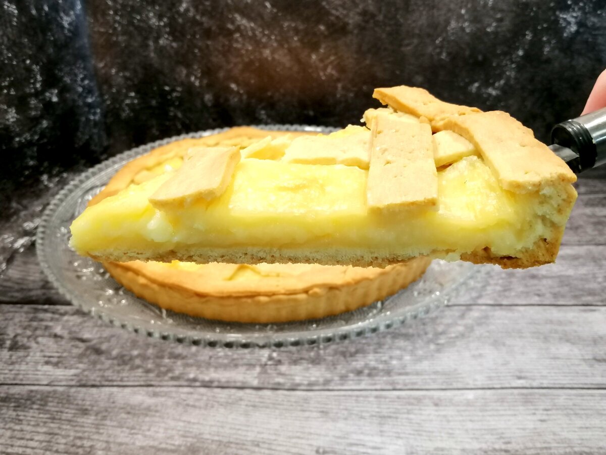 Лимонный пирог с лимонным кремом. Песочный пирог с лимонным кремом.