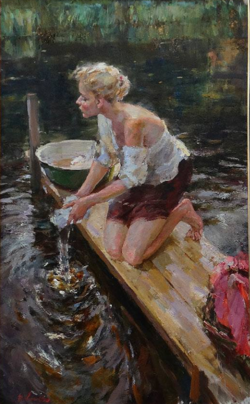 «На пралище», холст, масло