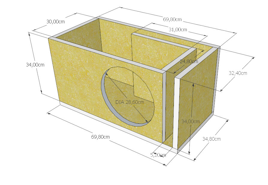 чертеж коробка под сабвуфер | Дзен