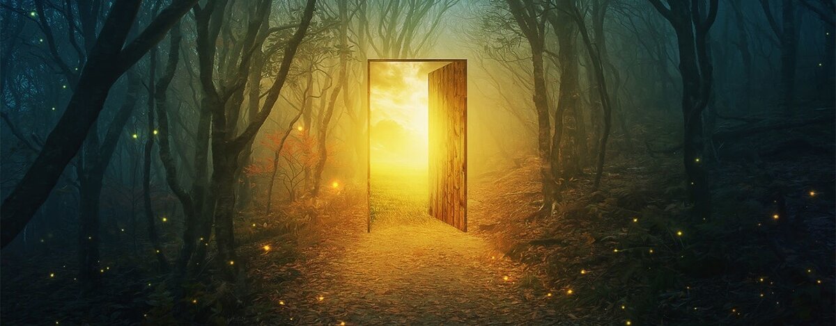 Дверь судьбы 1. Мистический фон. Дверь в лесу. Таинственная дверь. Дверь в сказку.