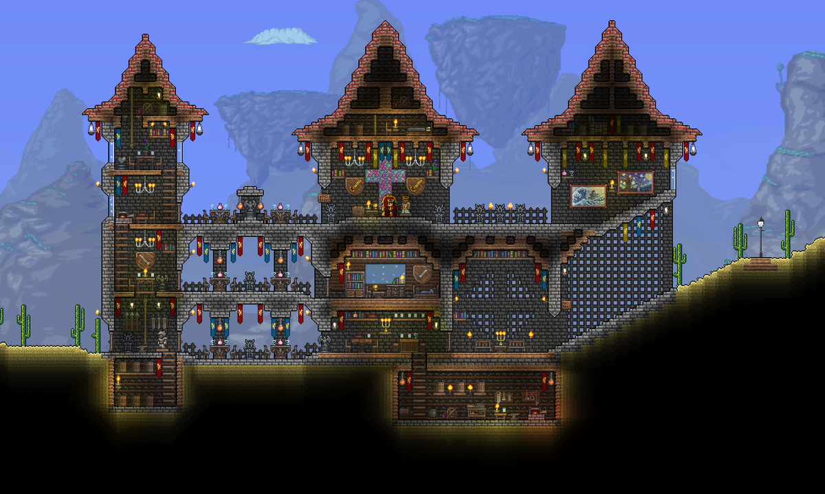Как играть в террарию. Замок террария. Terraria крепость. Террария 1.4 Castle. Terraria Castle Design