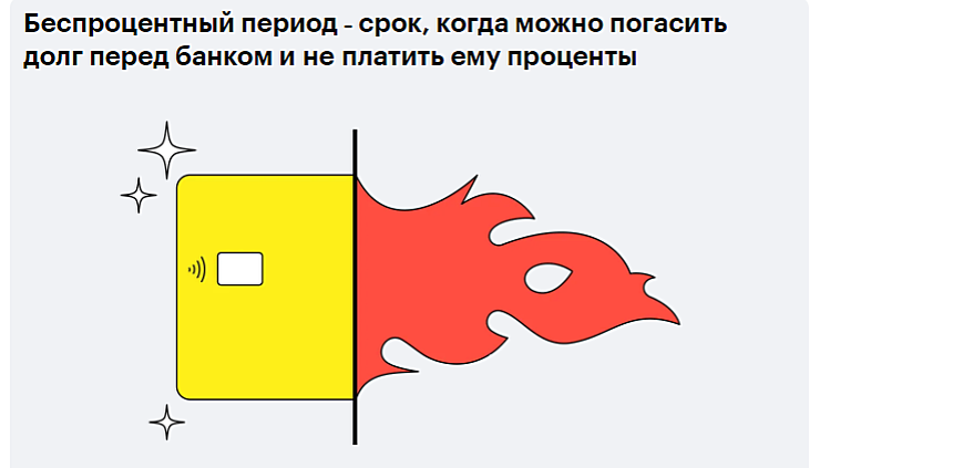 Фрагмент урока. В нем мы объясняем, что такое беспроцентный период