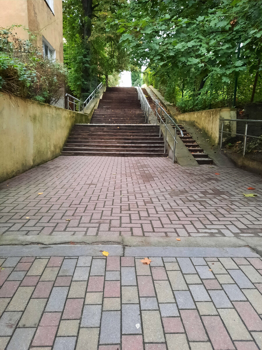 Широкая шикарная лестница,чем-то напомнила нам лестницу на Монмартре